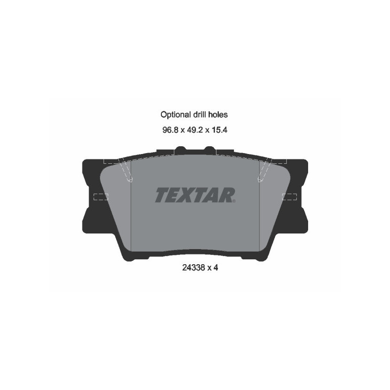 TEXTAR 2433801 Pastiglie freno posteriore per Camry ES Avalon Corolla Matrix Aurion HS