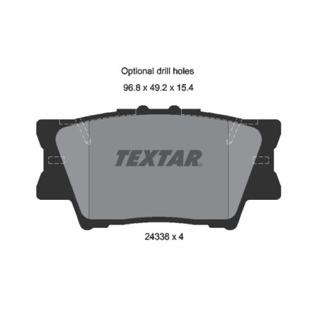 TEXTAR 2433801 Bremsbeläge Hinten für Camry ES Avalon Corolla Matrix Aurion HS