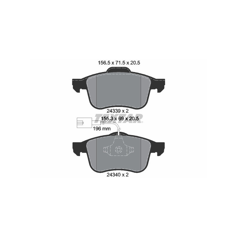 TEXTAR 2433901 Bremsbeläge Vorne für Alfa 159 Spider Brera