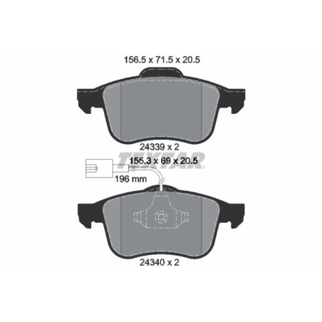 TEXTAR 2433901 Brake Pads Set Front for