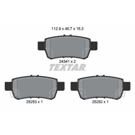 TEXTAR 2434101 Brake Pads Set Rear for Honda Odyssey