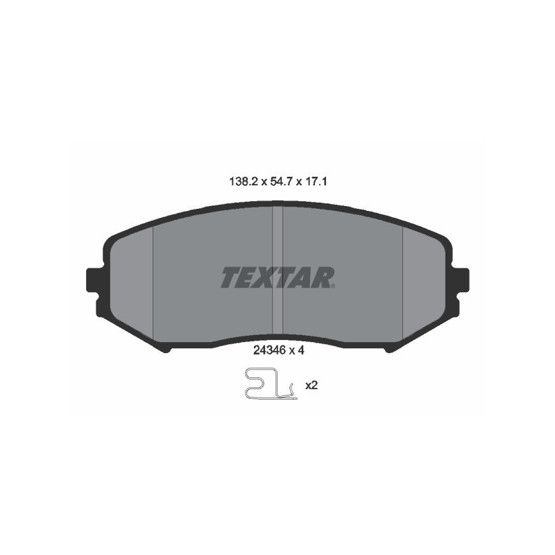 TEXTAR 2434601 Klocki hamulcowe przód dla