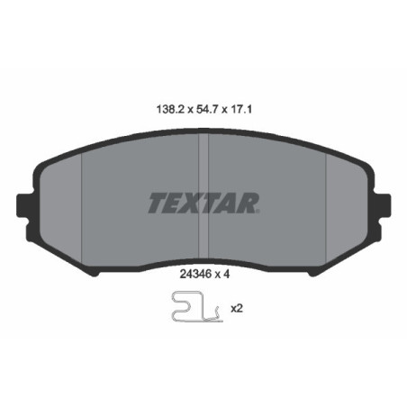 TEXTAR 2434601 Pastillas de freno delantero para