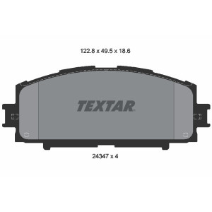 TEXTAR 2434701 Plaquettes de frein avant pour Toyota Corolla