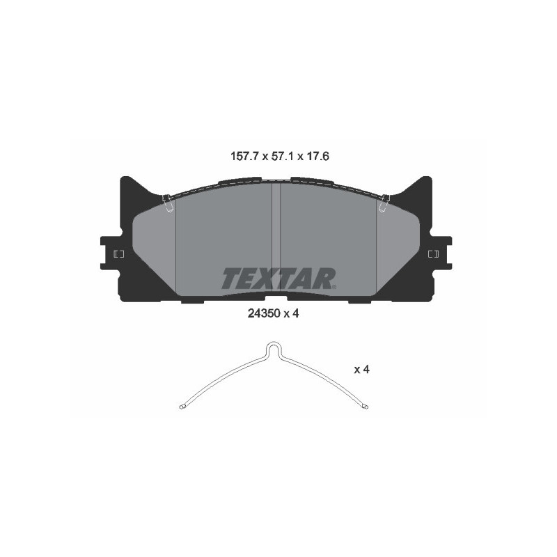 TEXTAR 2435001 Brzdové destičky přední pro Camry ES Avalon Aurion