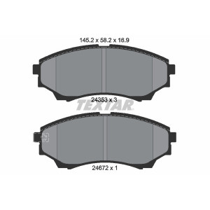 TEXTAR 2435301 Brzdové platničky predný pre Ranger BT-50 B-Series