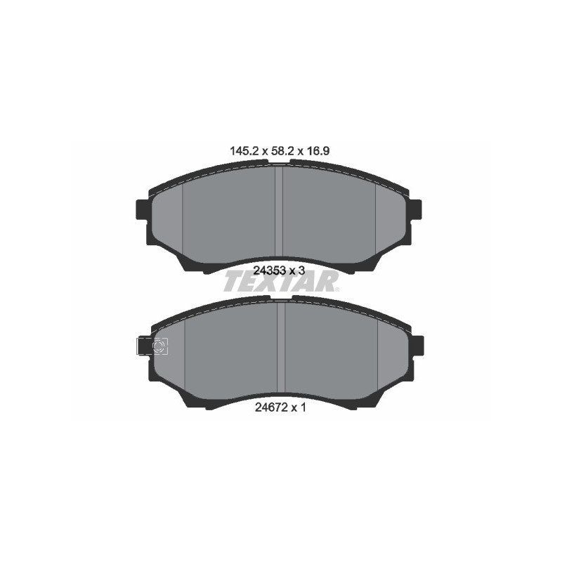 TEXTAR 2435301 Plaquettes de frein avant pour Ranger BT-50 B-Series