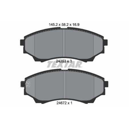 TEXTAR 2435301 Klocki hamulcowe przód dla Ranger BT-50 B-Series