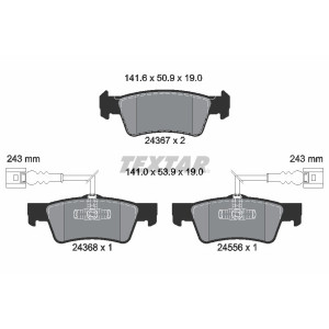 TEXTAR 2436701 Klocki hamulcowe tył dla VW Touareg