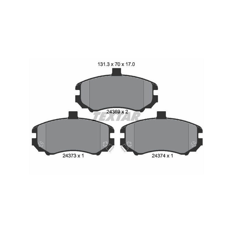 TEXTAR 2436901 Pastiglie freno anteriore per Hyundai Elantra
