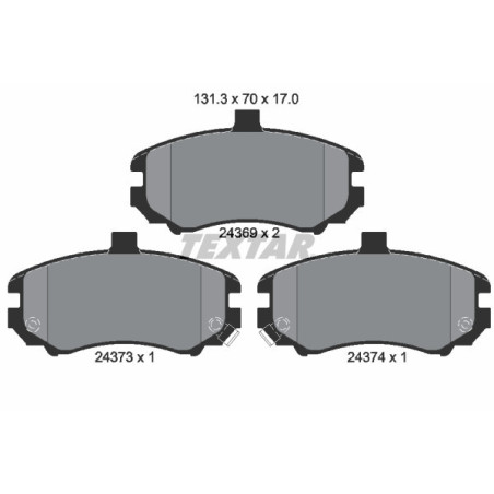 TEXTAR 2436901 Pastillas de freno delantero para Hyundai Elantra
