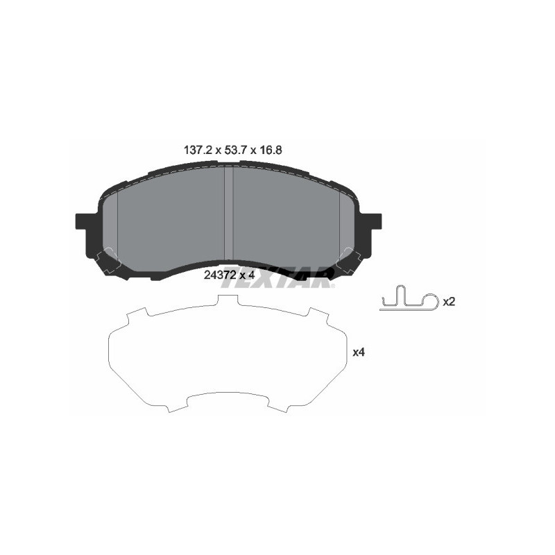 TEXTAR 2437201 Brake Pads Set Front for