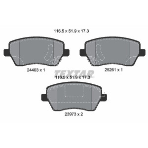 TEXTAR 2440301 Brake Pads Set Front for Micra Note Scala Pulse Duster