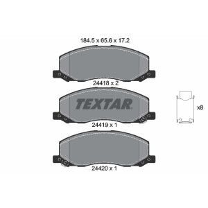TEXTAR 2441801 Pastillas de freno delantero para Insignia 9-5