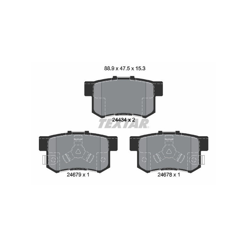 TEXTAR 2443402 Brake Pads Set Rear for