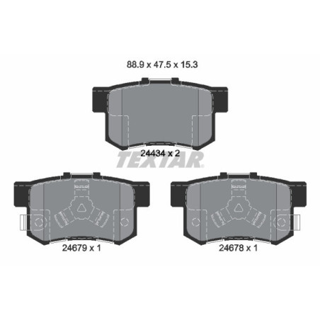 TEXTAR 2443402 Plaquettes de frein arrière pour