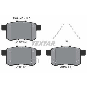 TEXTAR 2443501 Pastillas de freno trasero para Honda Accord