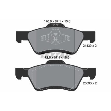 TEXTAR 2443901 Brake Pads Set Front for