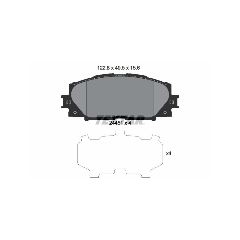 TEXTAR 2445101 Brzdové platničky predný pre Prius CT Tengyi C20R