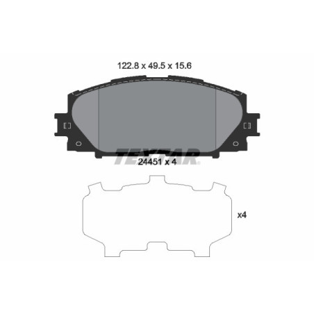 TEXTAR 2445101 Pastiglie freno anteriore per Prius CT Tengyi C20R