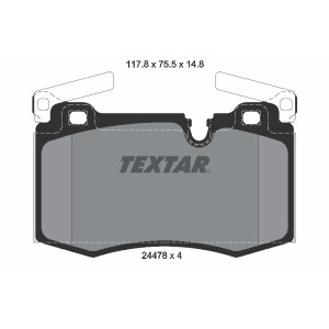 TEXTAR 2447801 Pastiglie freno anteriore per Clubman Hatchback Convertible Coupe Roadster