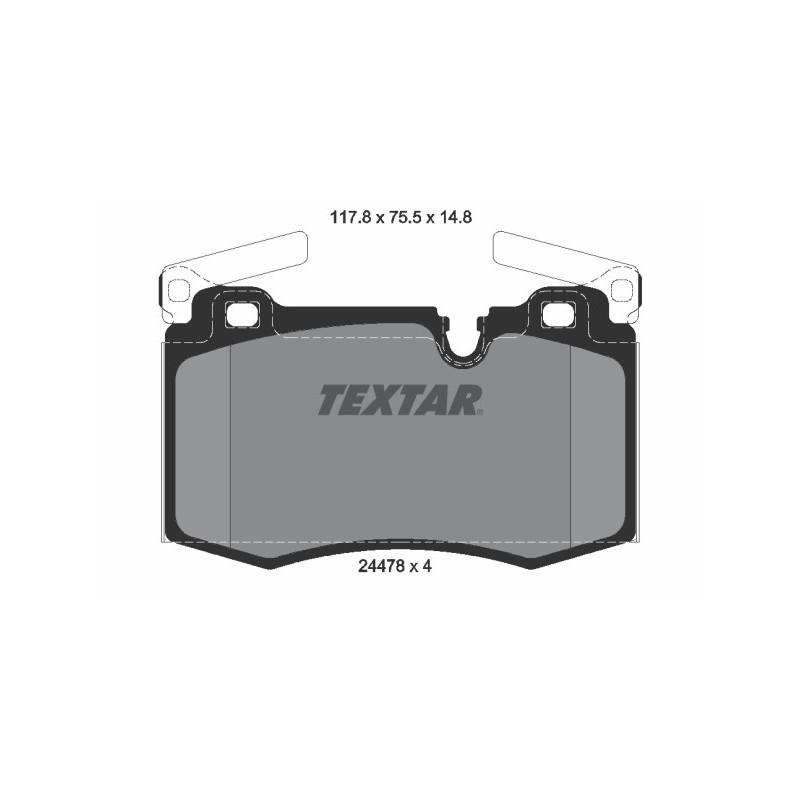 TEXTAR 2447801 Brake Pads Set Front for Clubman Hatchback Convertible Coupe Roadster