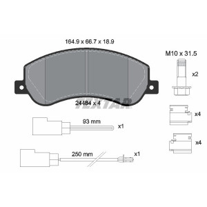 TEXTAR 2448401 Klocki hamulcowe przód dla Ford Transit