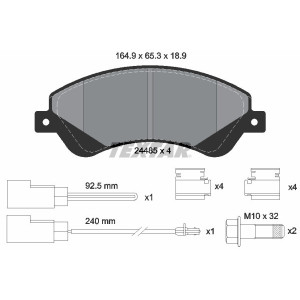 TEXTAR 2448501 Brzdové platničky predný pre Ford Transit