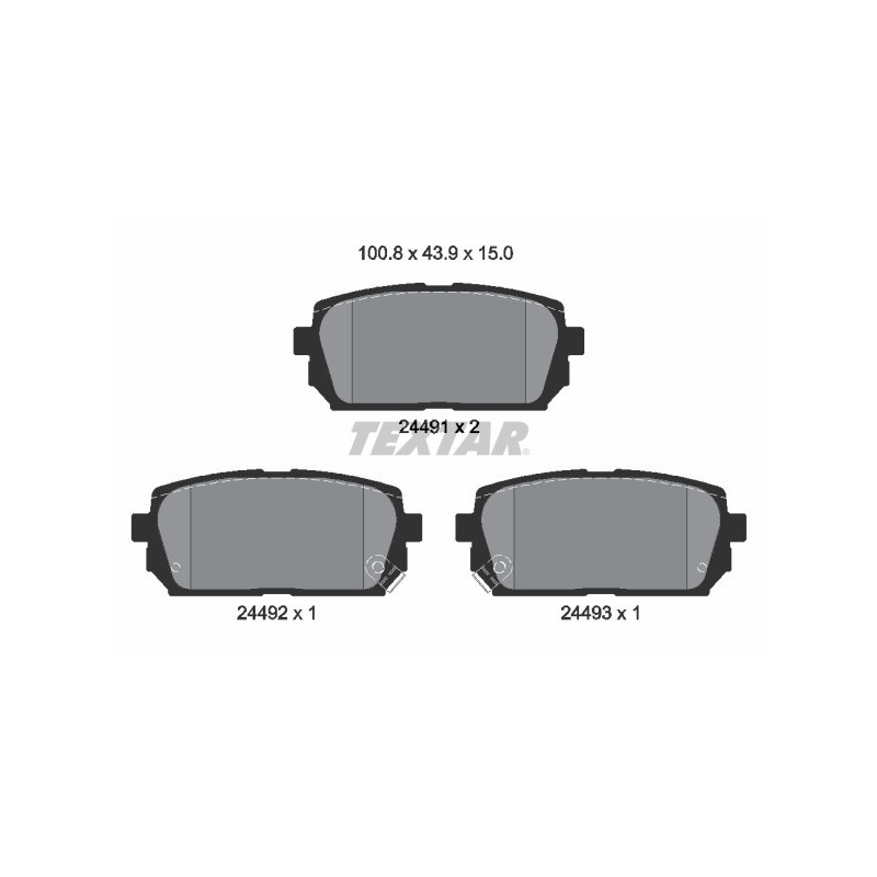 TEXTAR 2449101 Brake Pads Set Rear for Carens Sonata