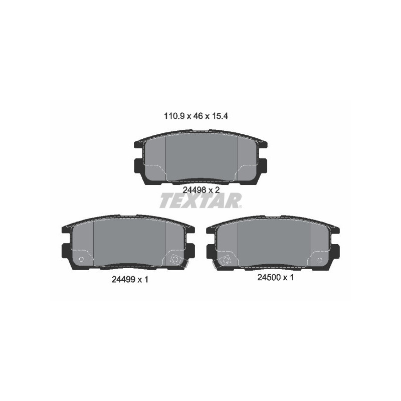 TEXTAR 2449801 Pastiglie freno posteriore per Antara Captiva Equinox Terrain