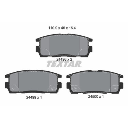 TEXTAR 2449801 Brake Pads Set Rear for Antara Captiva Equinox Terrain