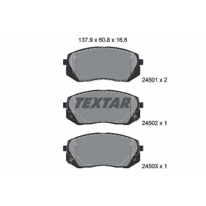 TEXTAR 2450101 Klocki hamulcowe przód dla Carens Kona Sportage Seltos
