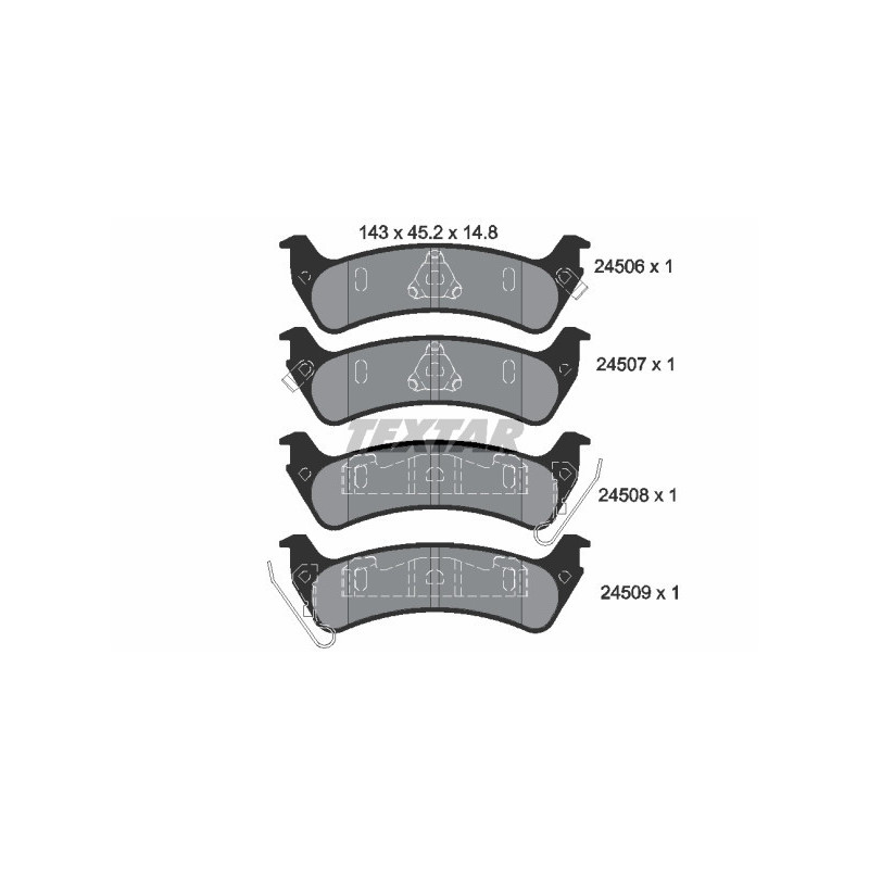 TEXTAR 2450601 Plaquettes de frein Arrière pour