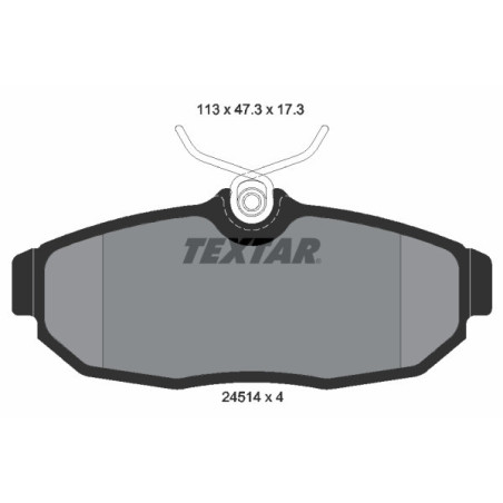 TEXTAR 2451401 Brzdové platničky zadný pre Ford Mustang