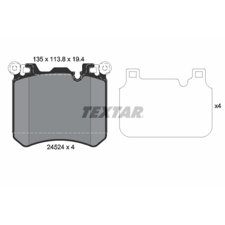 TEXTAR 2452401 Pastiglie freno anteriore per Dawn Wraith X5 X6 Ghost