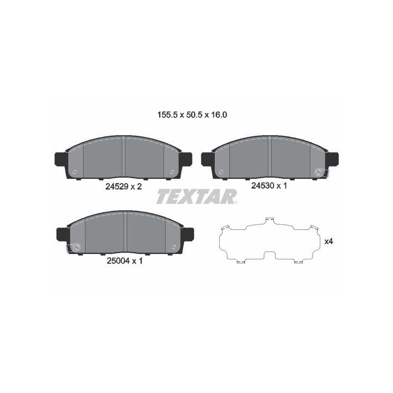 TEXTAR 2452901 Brzdové platničky predný pre Fullback PAJERO 1200