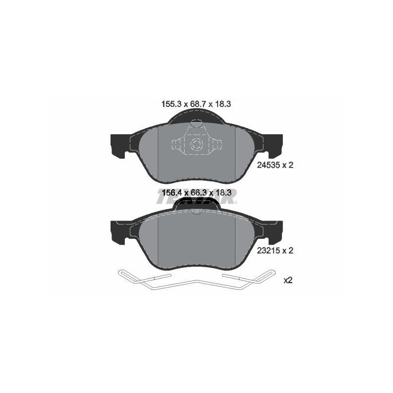 TEXTAR 2453501 Pastiglie freno anteriore per Megane Scenic Clio