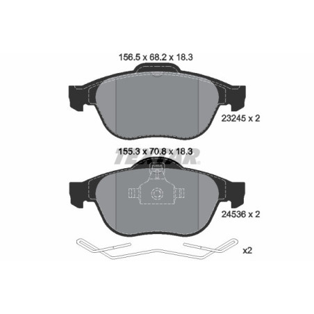 TEXTAR 2453601 Brake Pads Set Front for Renault Scenic