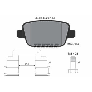 TEXTAR 2453701 Plaquettes de frein arrière pour Land Rover Freelander 2