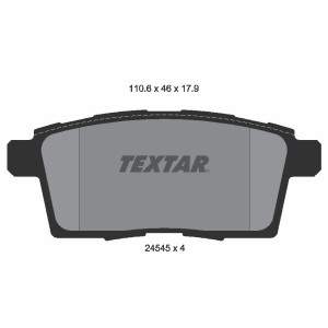 TEXTAR 2454501 Plaquettes de frein Arrière pour