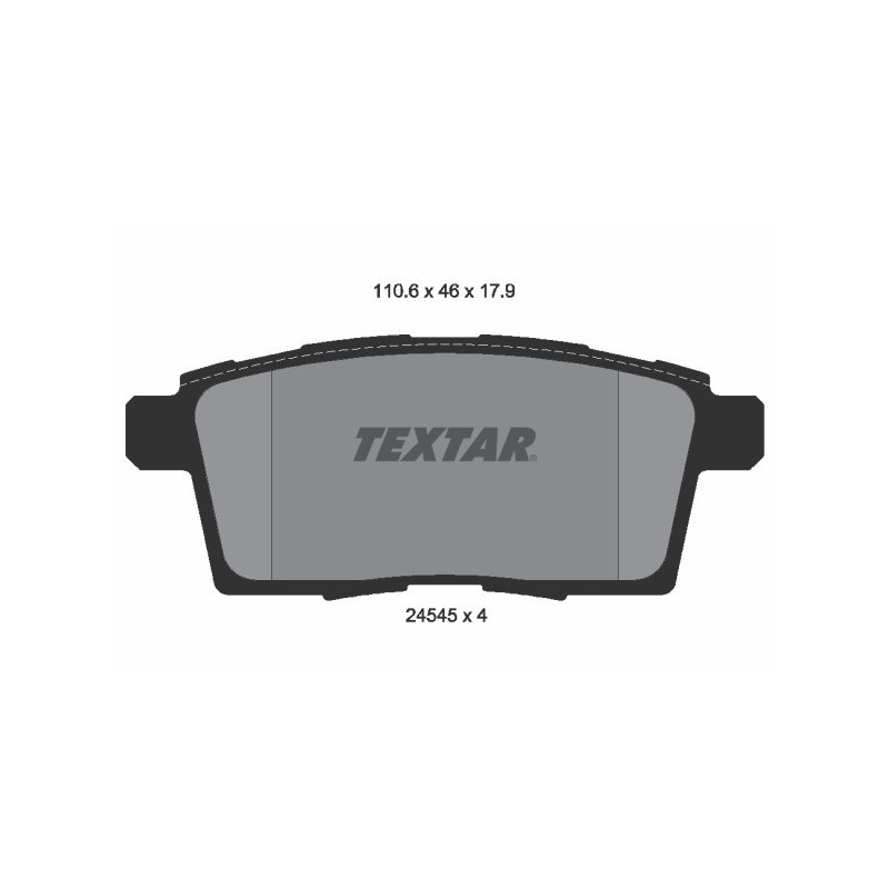 TEXTAR 2454501 Plaquettes de frein Arrière pour