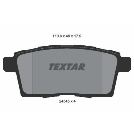 TEXTAR 2454501 Pastillas de freno trasero para CX-7 CX-9 Edge MPV