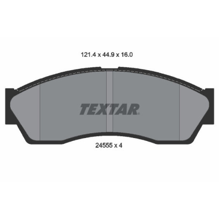 TEXTAR 2455501 Brzdové platničky predný pre Rover Cityrover