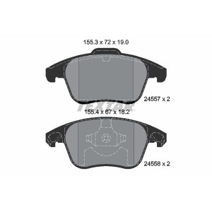 TEXTAR 2455701 Bremsbeläge Vorne für C4 DS DS5 Corsa 208 5008 DS4 Mokka 2008 3008