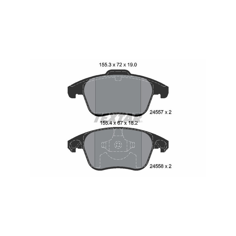 TEXTAR 2455701 Bremsbeläge Vorne für C4 DS DS5 Corsa 208 5008 DS4 Mokka 2008 3008