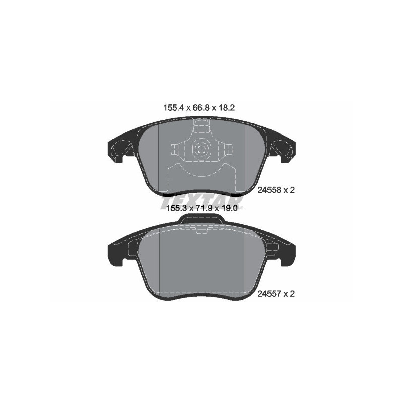 TEXTAR 2455801 Brake Pads Set Front for