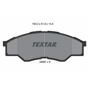 TEXTAR 2456701 Brzdové platničky predný pre Toyota Hilux