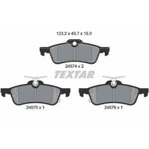 TEXTAR 2457401 Brzdové platničky zadný pre Yaris Charade