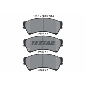 TEXTAR 2458202 Brzdové platničky predný pre Mazda 6