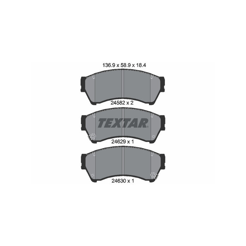 TEXTAR 2458202 Klocki hamulcowe przód dla Mazda 6